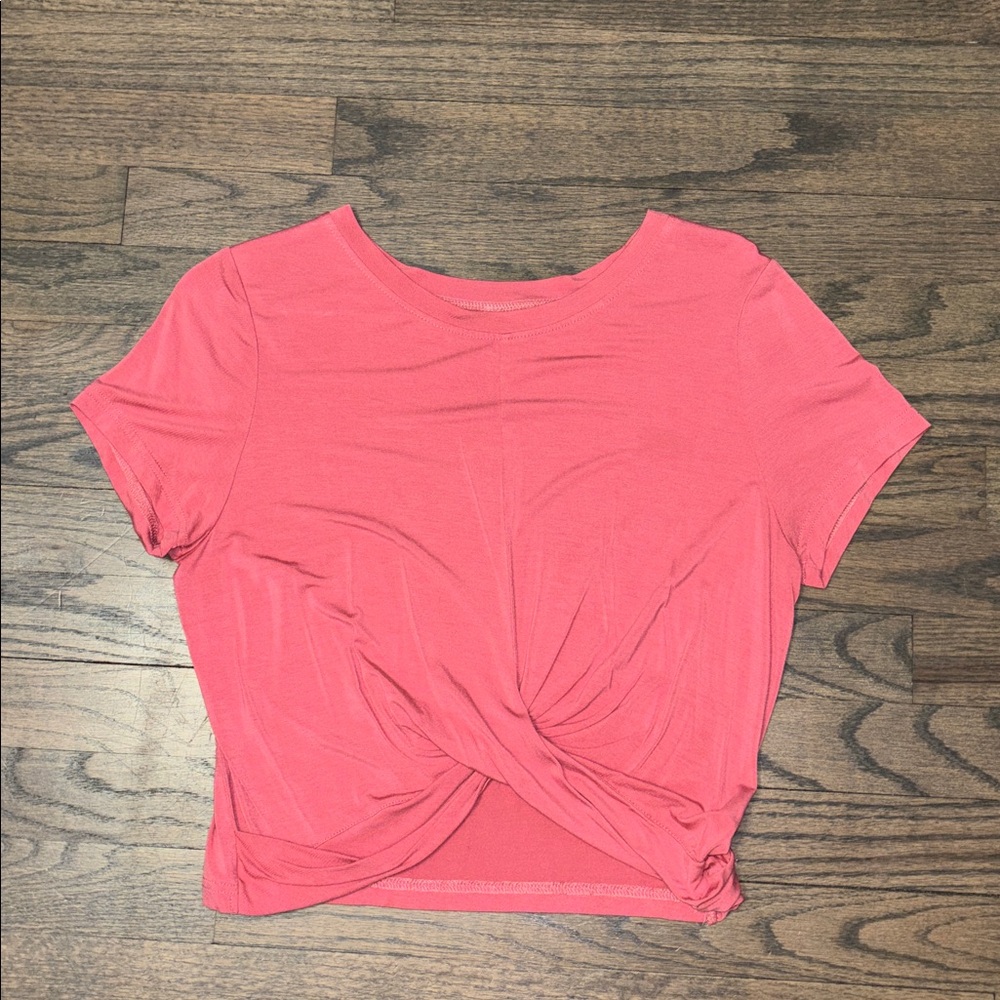 Women's Pink Twist Front Top - Picture 9 of 12